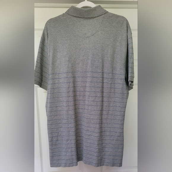 Gap NWT $50 Men's Gray Striped Short Sleeve Classic Polo 100% Cotton Size XL NEW - Picture 6 of 11